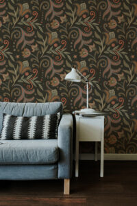 Mockup bohemian floral dark